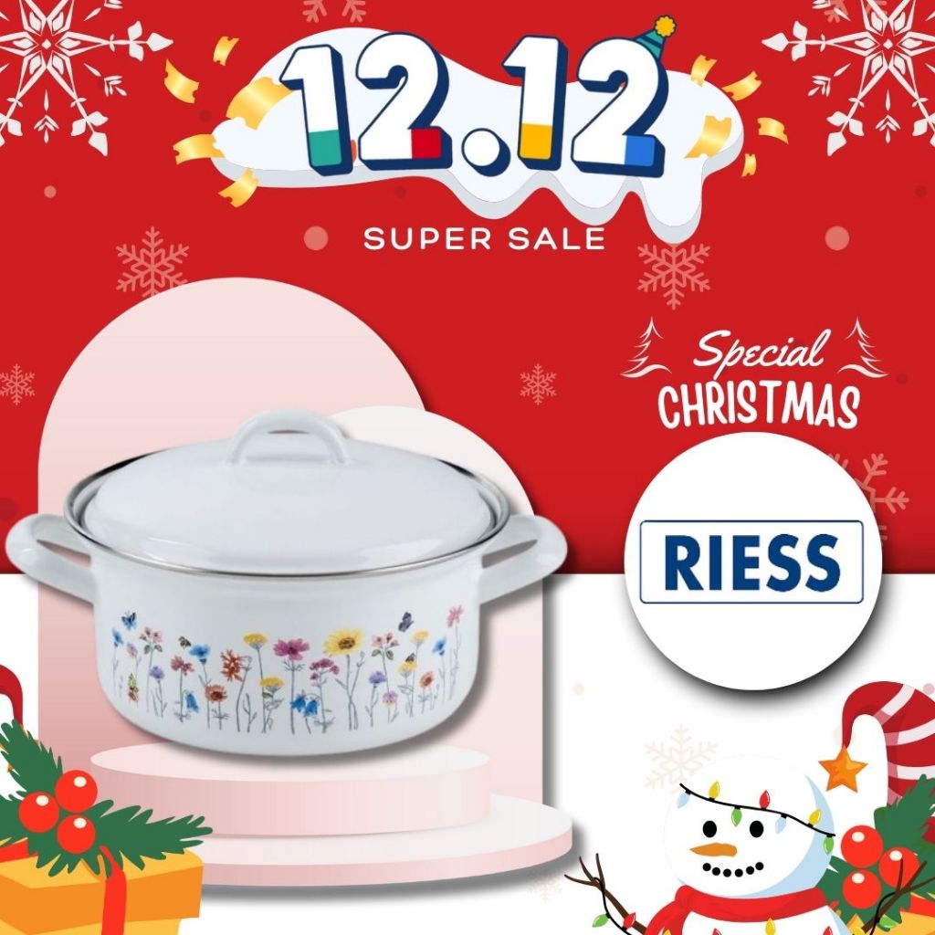 Riess RIESS - Aukštas puodas su dangteliu 1,5l 16cm Classic WEISS