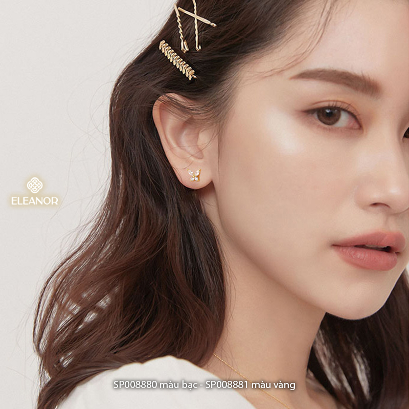 Bông tai nữ chuôi bạc 925 Eleanor Accessories hình hồ điệp kiện trang sức khuyên tai 8880