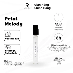 Nước hoa RYMSCENT Nữ Petal Melody 2ml | Nhóm hương hoa, độ lưu hương từ 6h-8h | Dạng xịt.