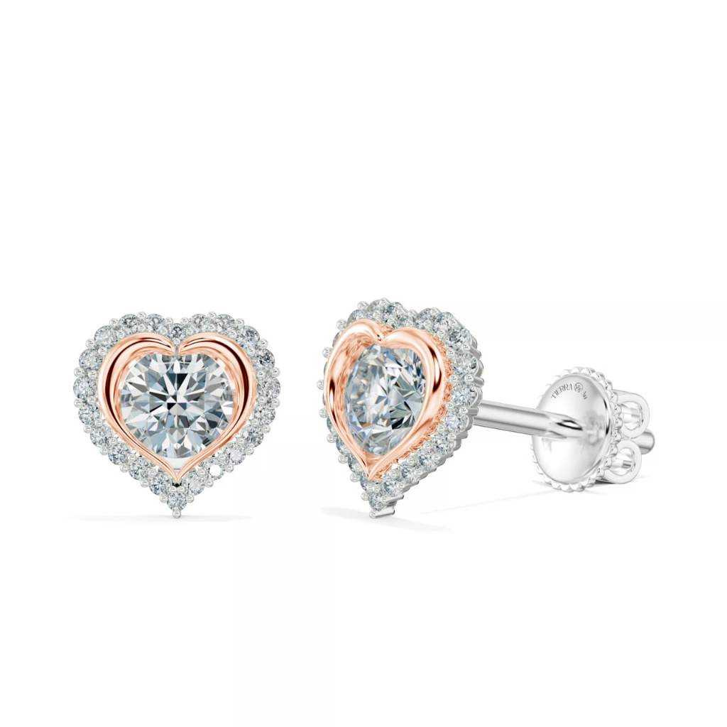 [CHAT TRƯỚC KHI ĐẶT] Bông Tai Tierra BTA2127, Vàng 14K/ 18K, Thiết Kế Kiểu Dáng Trái Tim Ngọt Ngào, Quà Tặng Người Yêu