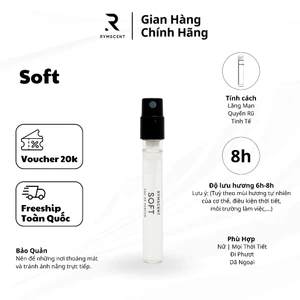 Nước hoa RYMSCENT Nữ Soft 2ml | Nhóm hương hoa, độ lưu hương từ 6h-8h | Dạng xịt.