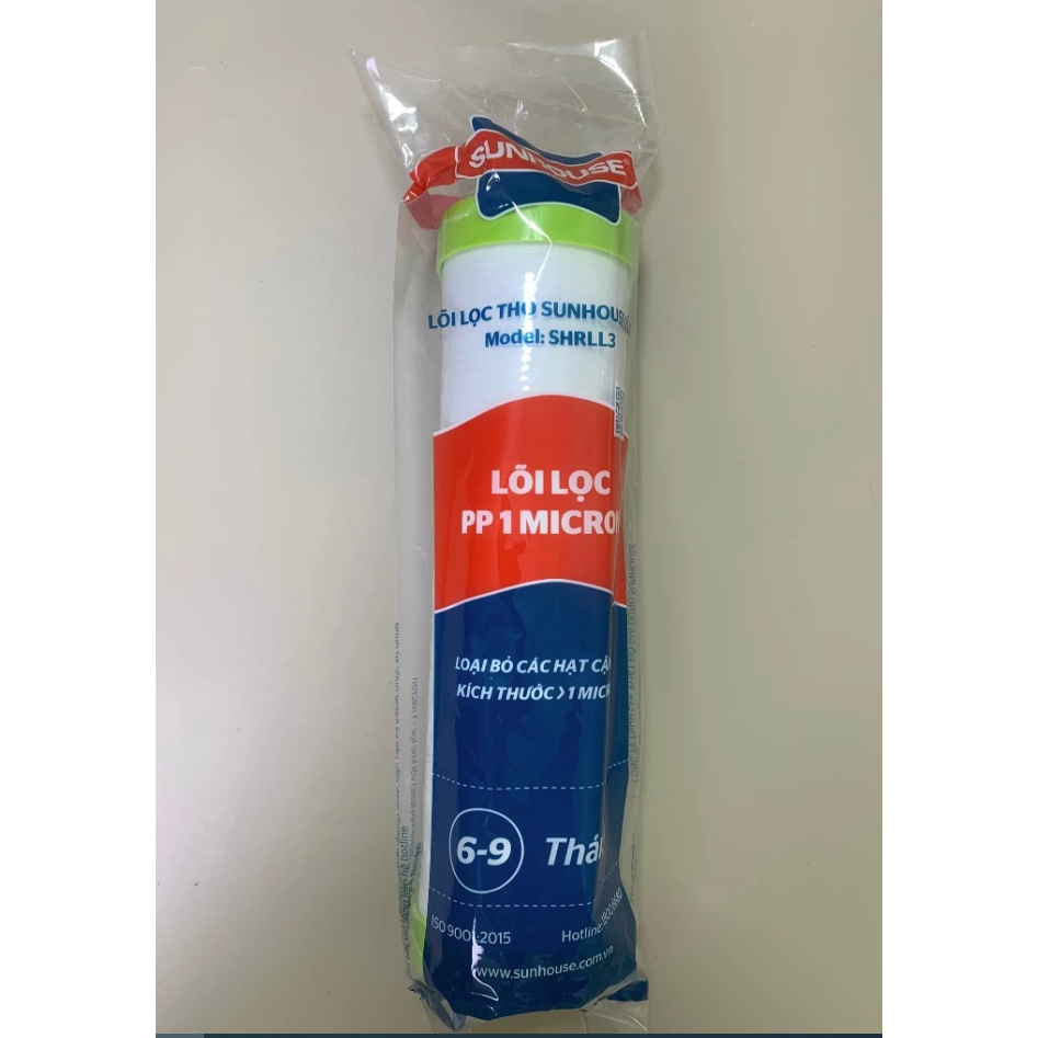 Combo 3 Lõi Lọc Thô 123 Sunhouse Dùng Cho Máy Lọc Nước RO Có 3 Cốc Lọc 10 Inch - Hàng Chính Hãng