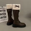 Giày Boots Cao Nơ Đến Đầu Gối Phối Bông Thời Trang Ulzzang
