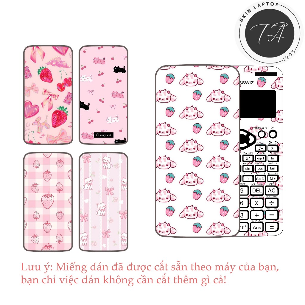 Miếng dán Decal máy tính Casio fx570/ fx580/ fx880/... Sticker cute có ...