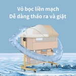 Nôi Cho Bé Sử Dụng Chân Gỗ Cao Cấp Thương Hiệu iiko Thiết Kế Tinh Tế Thoải Mái Cho Giấc Ngủ Của Bé — ảnh 4