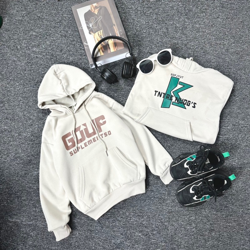 Áo nỉ LÓT LÔNG NHUNG trẻ em áo hoodie cho bé size từ 15-37kg hàng QCCC
