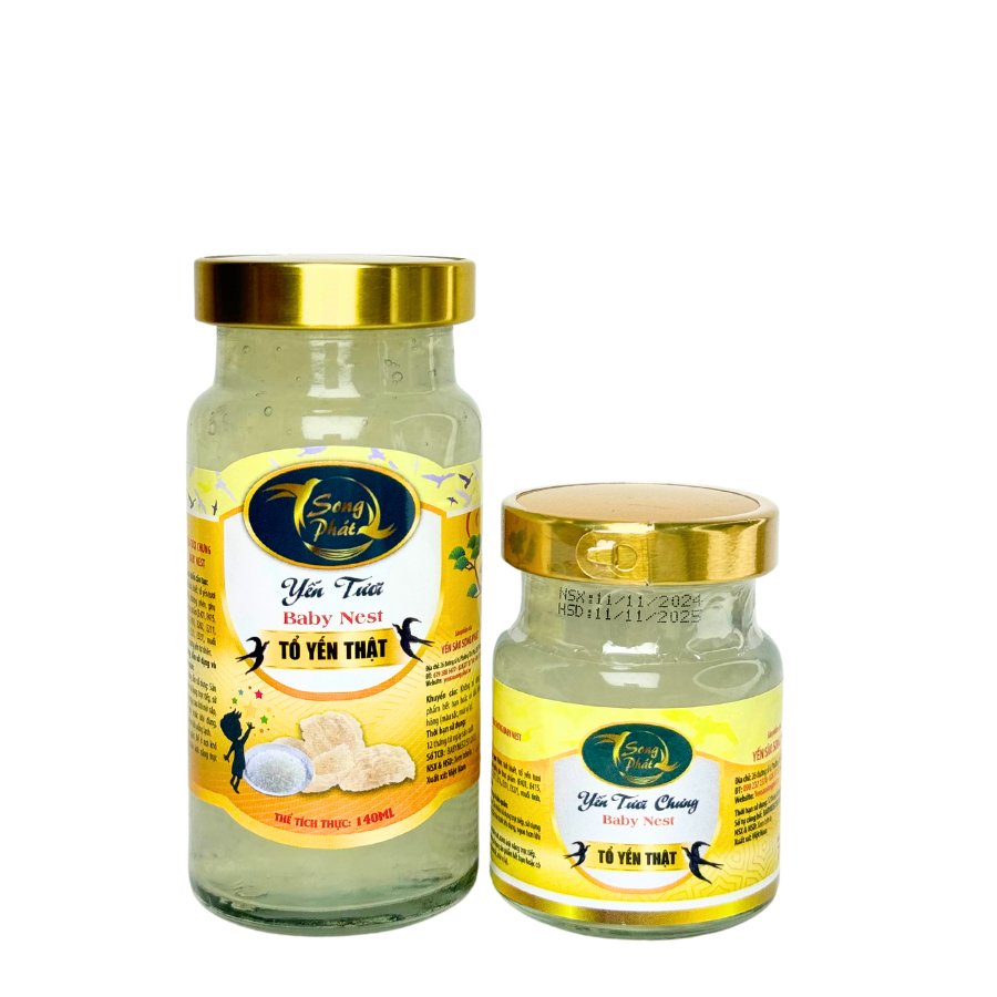 Hũ lẻ 140ml tổ yến chưng Song Phát hỗ trợ đề kháng bổ sung dinh dưỡng ăn ngon ngủ sâu tiêu hóa tốt