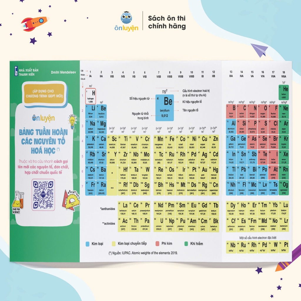 Ảnh Bảng tuần hoàn Hóa học mới - dùng cho lớp 6,7,8,10,11 - Nhà sách Ôn luyện 2