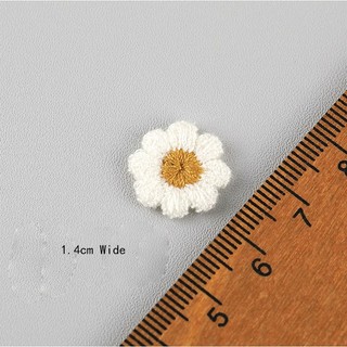 1 Miếng Vá Thêu Hoa Cúc Trắng Mini Cho Quần Áo Túi Xách Giày Dép
