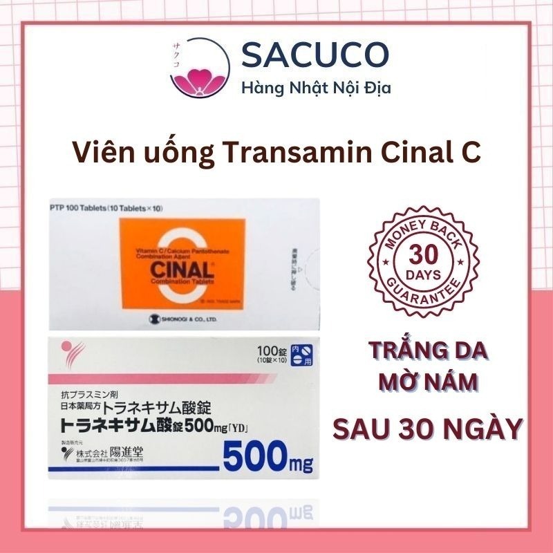 Viên uống Trắng Da Transaminn Cinal C