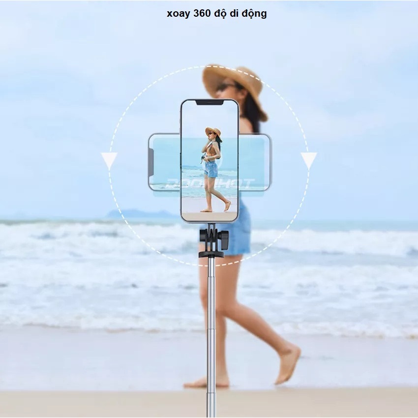 Gậy chụp ảnh 3 chân 1m7 có đèn led kim Tripod điện thoại kèm remote bluetooth quay video, selfie, tự sướng từ xa xếp gọn