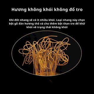 Nhang Không Khói Tự Nhiên 32cm – Hương Trầm Sạch, Thanh Khiết, Không Cay Mắt, Thân Thiện Sức Khỏe