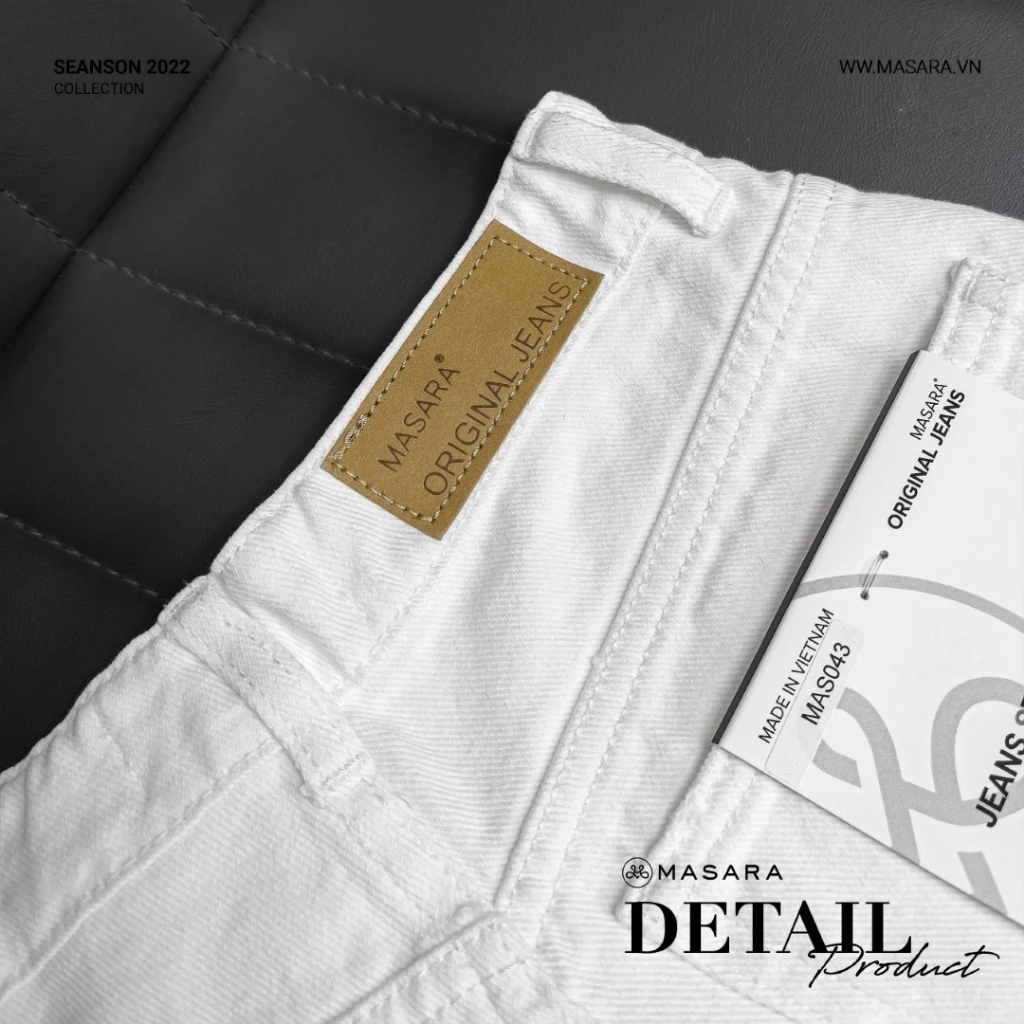 Quần Jean Short Trắng Nữ Masara Tua Rua Gấu Jean Nữ Trẻ Trung Cá Tính MAS043