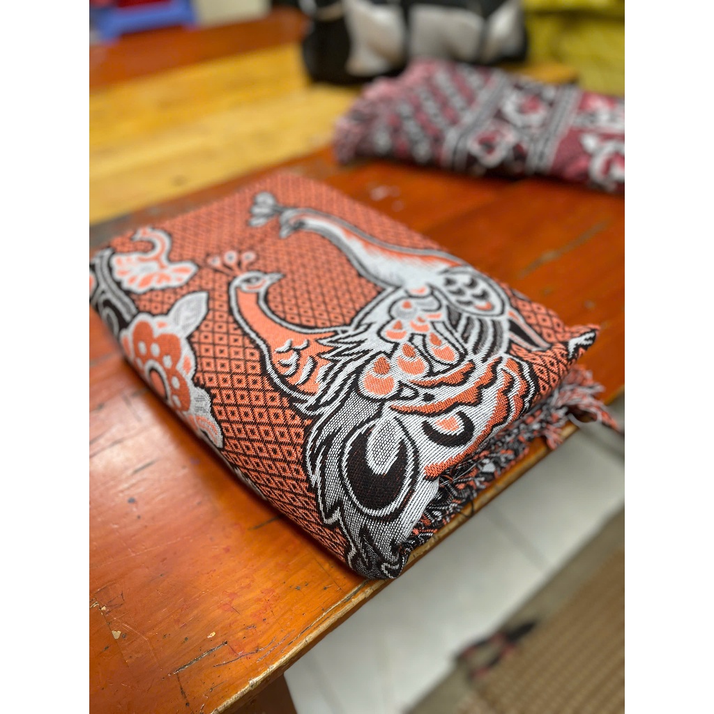 Chăn thổ cẩm, mền thổ cẩm, Phượng Hoàng 100 % cotton, Hoa văn đẹp, kích thước