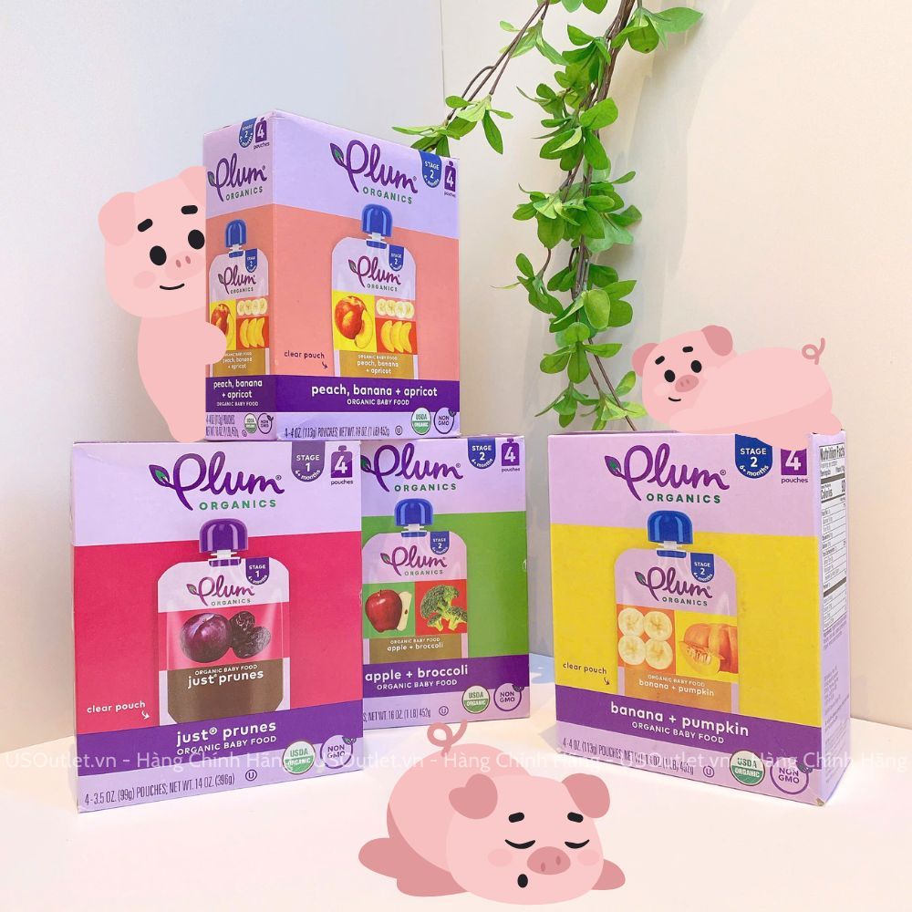 Trái cây rau củ nghiền ăn dặm cho bé Plum Organics Baby food 113g nhập ...