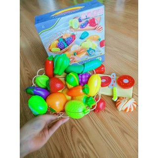 [Kho sỉ] [TUYỂN SỈ] Đồ chơi cắt bánh hoa quả và rau củ cho bé bằng nhựa cao cấp Có Hộp Sang Trọng- Loại Đẹp Happykids