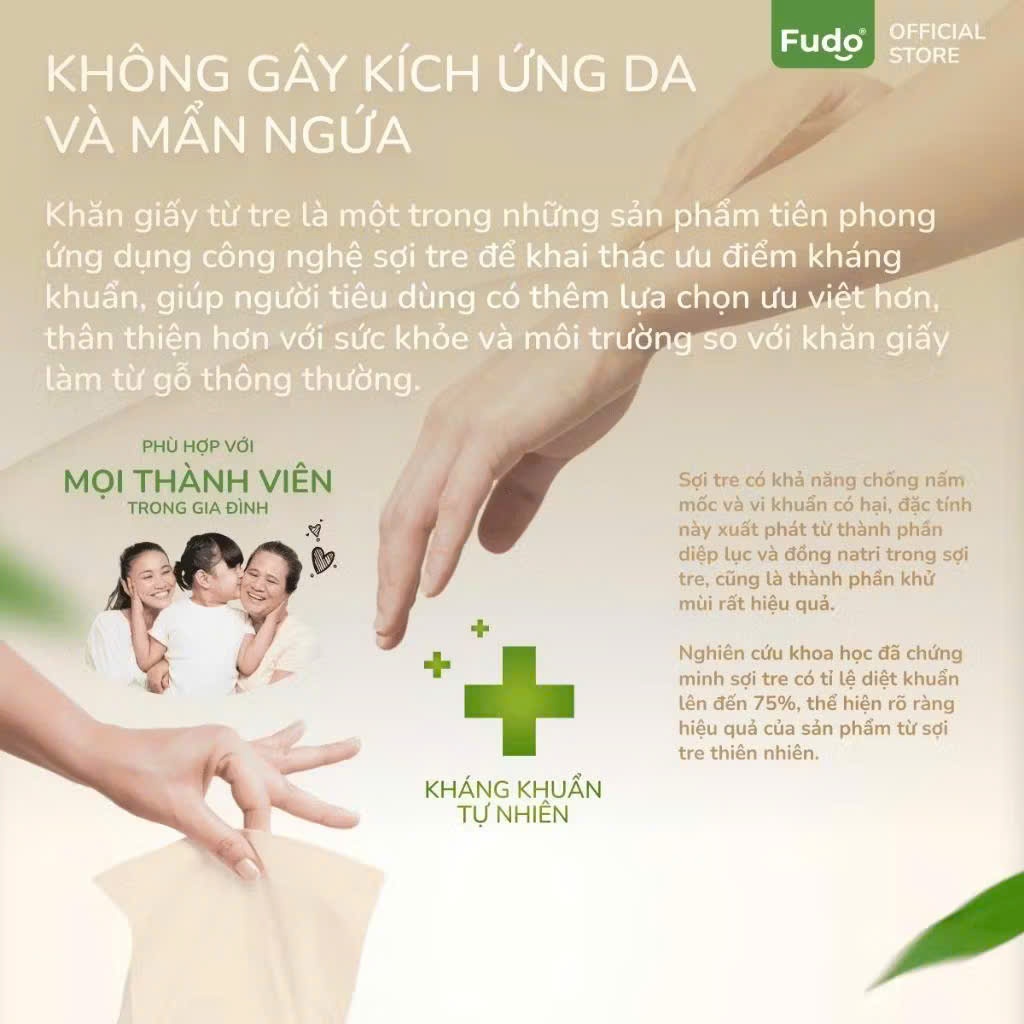 Ảnh 02 Thùng Khăn Giấy Rút Để Bàn ║ Fudo Bamboo® ║ TISSUEPACK™ 4