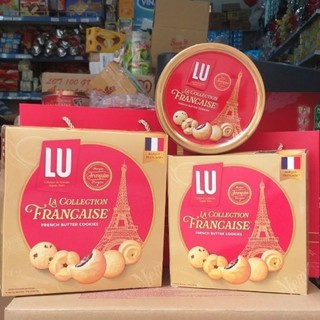 Bánh mứt Têt-bánh quy bơ, công thức Pháp - LU,kinh đô,hộp sắt 180gr.