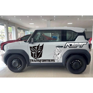 Tem 2 bên Sườn Xe Ô tô VF3, Team Decal Oto-Tem 2 bên sườn Cực Chất, Hàng 3 Lớp Chất Lượng Cao,mẫu transformers