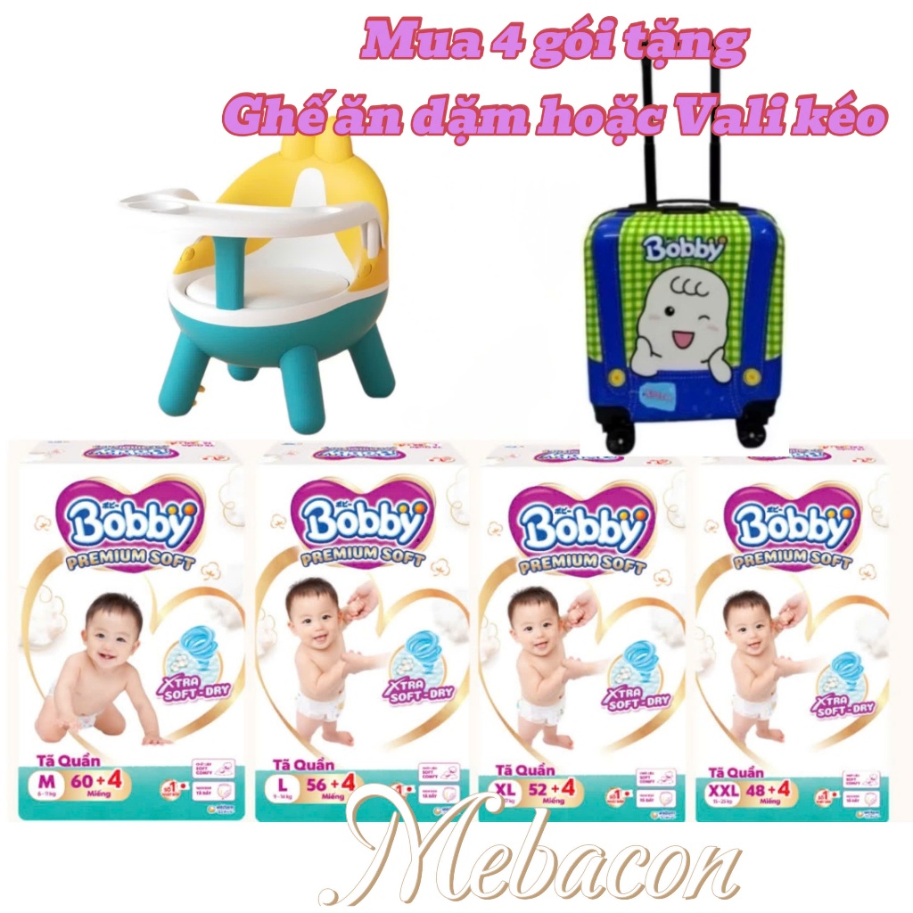 BỈM, Tã quần Bobby Premium Soft M64, L60, XL56, XXL52 cao cấp mới ...