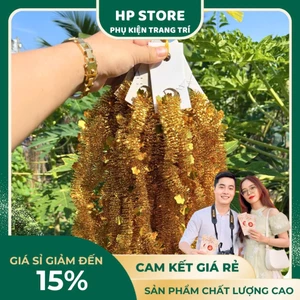 Sợi dây lò xo kim tuyến vàng trang trí tết