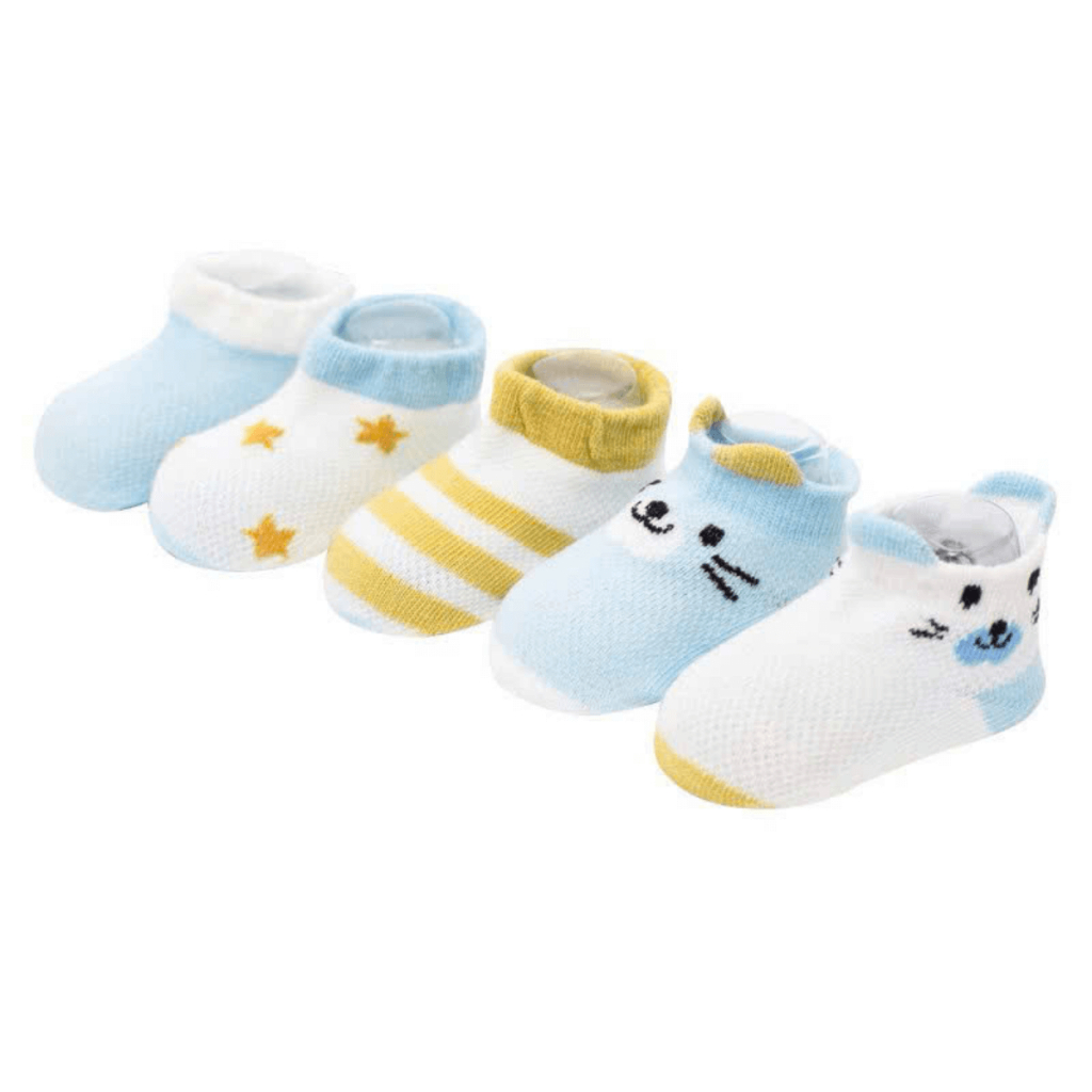 SET 5 ĐỔI TẤT MÈO LƯỚI Sơ Sinh CỔ THẤP cotton ấm áp thoáng khí mẫu mã dễ thương cho bé từ 0 - 12 tháng Đậu Đậu Store