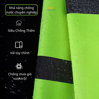Bộ Quần Áo Mưa Công An Giao Thông, An Toàn Vệ Sinh Môi Trường 2 Lớp Nhập Khẩu , Có Phản Quang Xe Máy