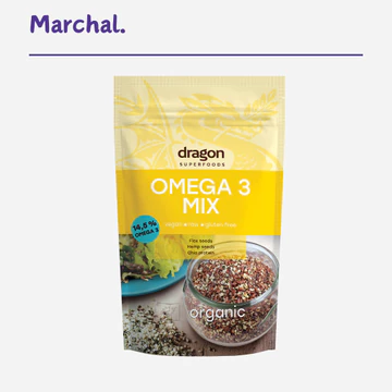 Hỗn Hợp Omega 3 Mix Hữu Cơ 200G Dragon Foods Hạt Lanh, Hạt Gai Dầu, Protein Hạt Chia Hỗ Trợ Tim Mạch và Sức Khỏe Làn Da