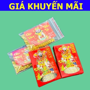 Gạo vàng phong thủy Thần Tài – đồ cúng đặt trên bàn thờ Thần Tài cao cấp chiêu tài đón lộc