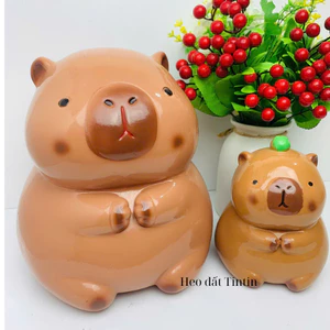 Heo đất lợn đất tiết kiệm Chuột Capybara size to lỗ tròn-ống tiêt kiệm trang tríLĐ2