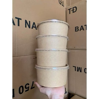 100 tô giấy 750ml ,1000ml kèm nắp