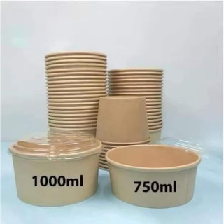 100 tô giấy 750ml ,1000ml kèm nắp