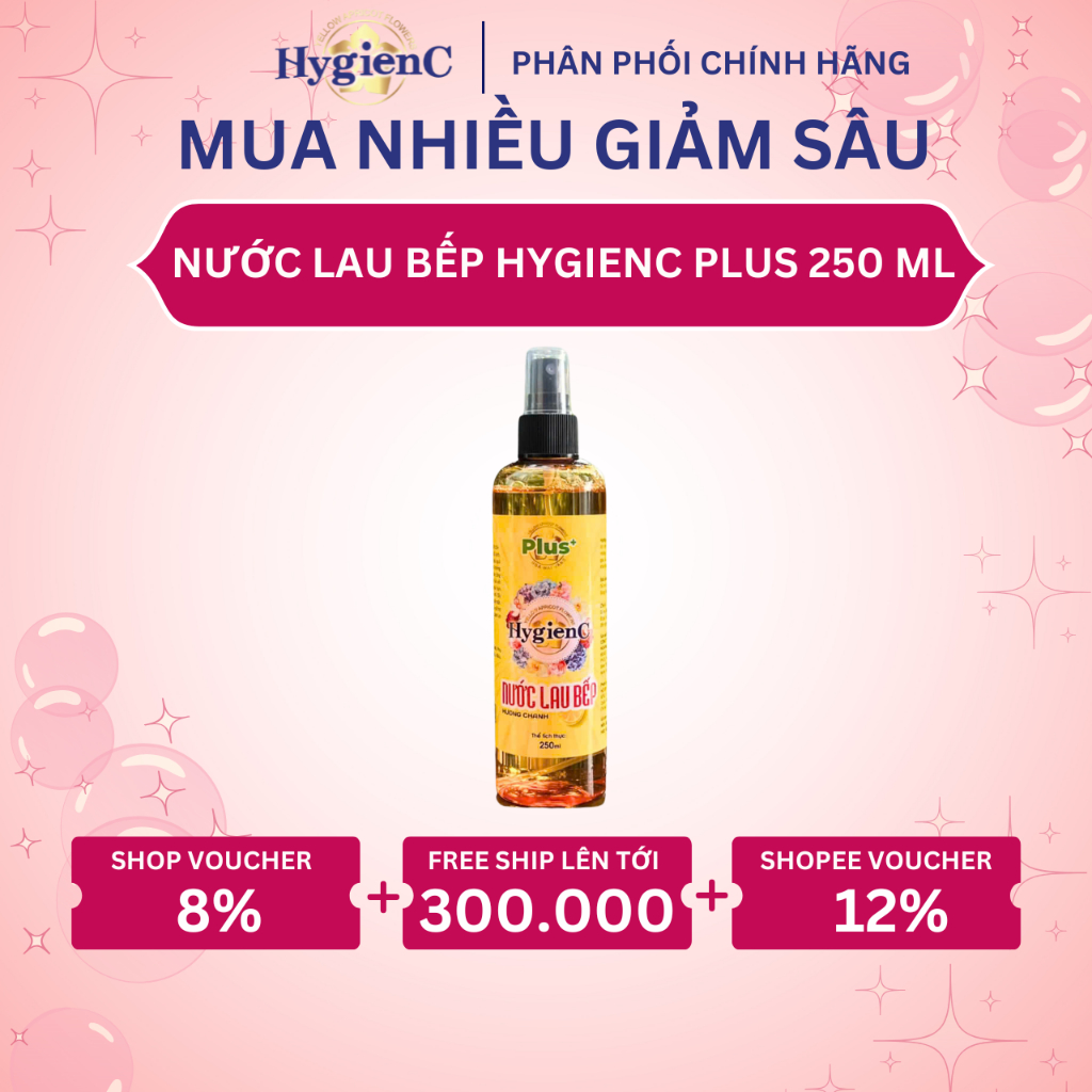 Ảnh Nước Lau Bếp HygienC Hương Chanh & Baking Soda Chai 250ml/Chai 1