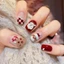 Móng tay giả, nail box 24 móng form ngắn giáng sinh họa tiết ông già noel | TẶNG KÈM KEO❤️