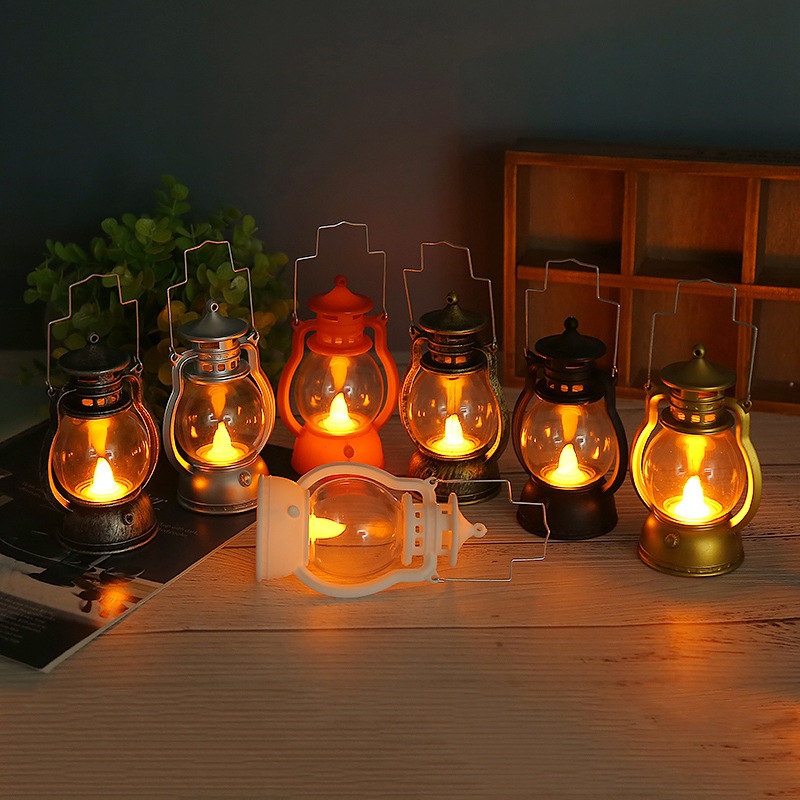 Đèn dầu led mini, đèn dầu điện tử phong cách cổ điển, vintage, trang trí, decor nhà cửa, quán cafe | BigBuy360 - bigbuy360.vn