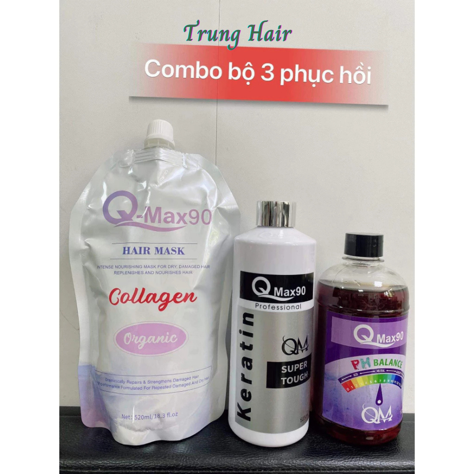 Axit béo pH Qmax90 khử kiềm tóc, chống xót, khóa màu nhuộm và cân bằng pH | Trunghair