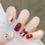 Móng tay giả, nail box 24 móng form ngắn giáng sinh họa tiết ông già noel | TẶNG KÈM KEO❤️