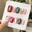 Móng tay giả, nail box 24 móng form ngắn giáng sinh họa tiết ông già noel | TẶNG KÈM KEO❤️
