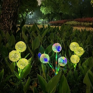 Ảnh 3 – Đèn LED PHÁO HOA Năng Lượng Mặt Trời Hình Bồ Công Anh Cho Sân Vườn,cảm biến ánh sáng tạo nhiều kiểu dáng trang trí tết