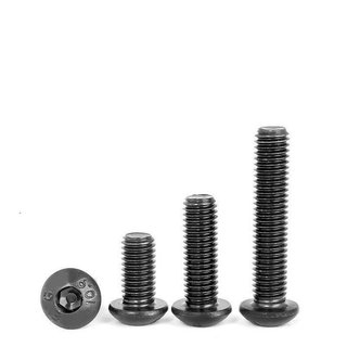 (Đen 10.9) M6, M8, M10 Bulong lục giác chìm đầu cầu thép mạ cấp bền 10.9 M6-M10