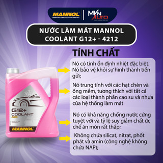 Mạnnol 4212/4213 Nước Làm Mát Đỏ Xanh Cao Cấp - Mannol Coolant Red/Green G12+/G13 Germany 4212 [5L]