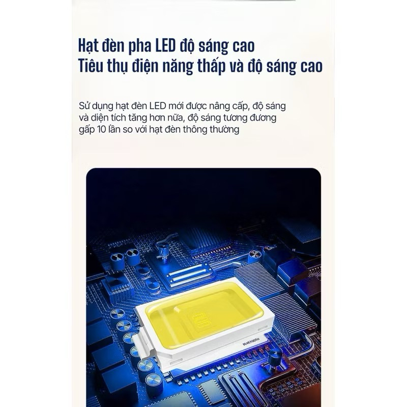 Đèn Treo Tích Điện 200-600-800W Pin Trâu Đa Năng Kháng Nước, Tặng Cáp Sạc, Nhỏ Nhẹ Gọn Màn Hình Led Thông Minh