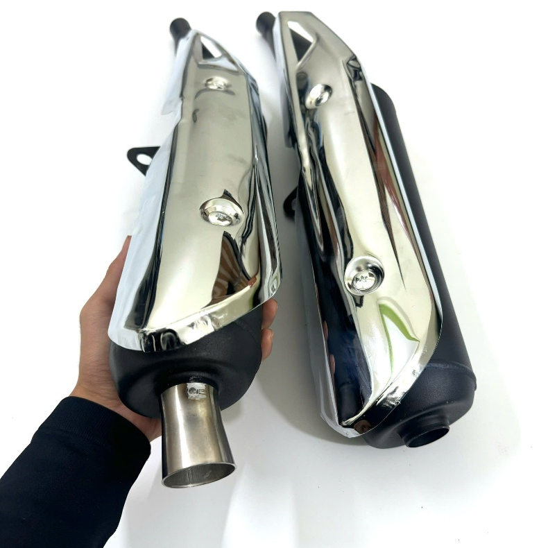 Pô Wave A110 (Họng Inox & xi Đen) Móc To 42mm kèm cổ Inox 27mm các dòng ...