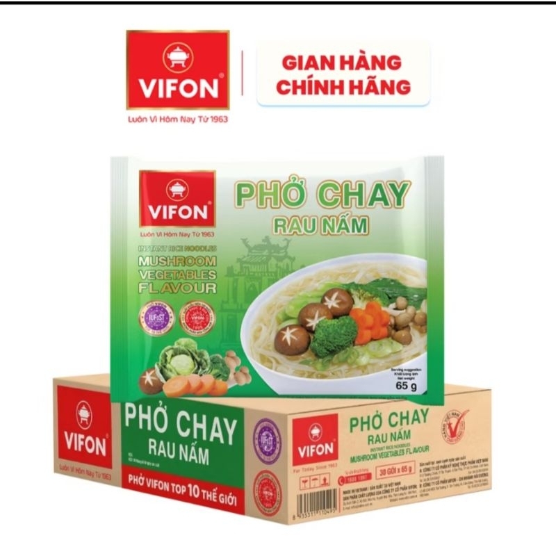 Phở chay rau nấm VIFON thùng 30 gói | Shopee Việt Nam