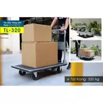 Xe đẩy hàng 4 bánh tải trọng chở 320kg gấp gọn ADVINDEQ Nhập Khẩu, xe kéo hàng xếp gọn đa năng bánh xe chốt  hãm — ảnh 2