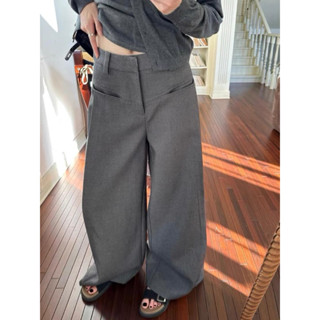 Mina Pants-Quần xuông cạp trễ ống rộng
