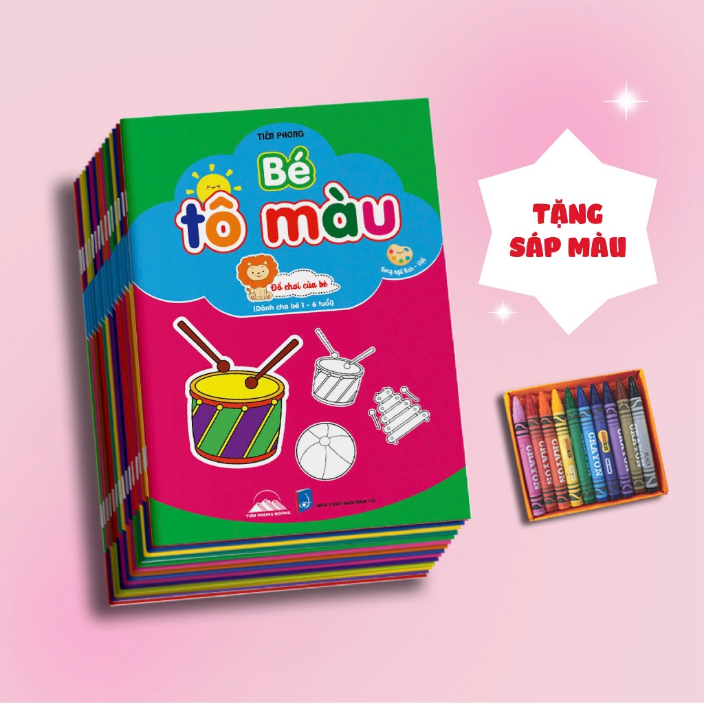 Sách - Combo 10 Cuốn Bé Tô Màu - Song Ngữ Anh - Việt Cho Bé