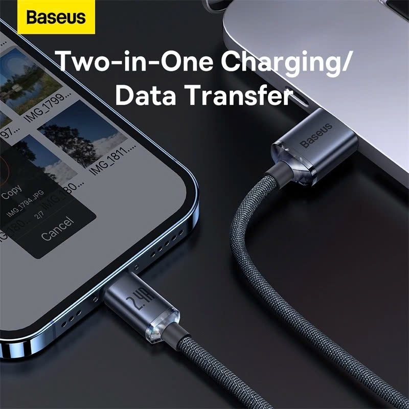 Ảnh Cáp sạc nhanh tốc độ cao siêu bền USB to iP Baseus Crystal Shine Series 2.4A 1