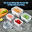 Hộp đựng thực phẩm 2 lớp tách nước, hộp nhựa cao cấp bảo quản rau củ quả trong tủ lạnh BIBA BIBO