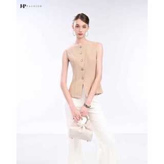 Áo Peplum Nữ Công Sở J-P Fashion Sát Nách Kaki Hai Lớp, Áo GiLe Vest Cổ Tròn Ôm Dáng Sang Trọng Thanh Lịch 10611354